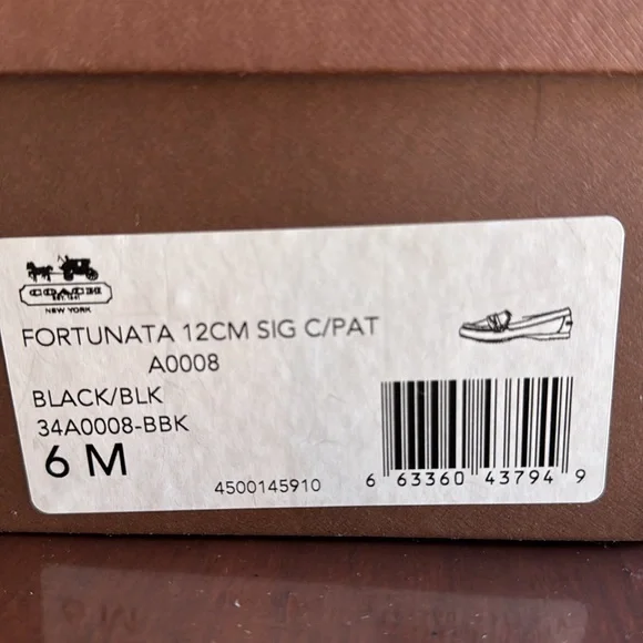 Coach logo black loafers size 6 - Picture 4 of 4